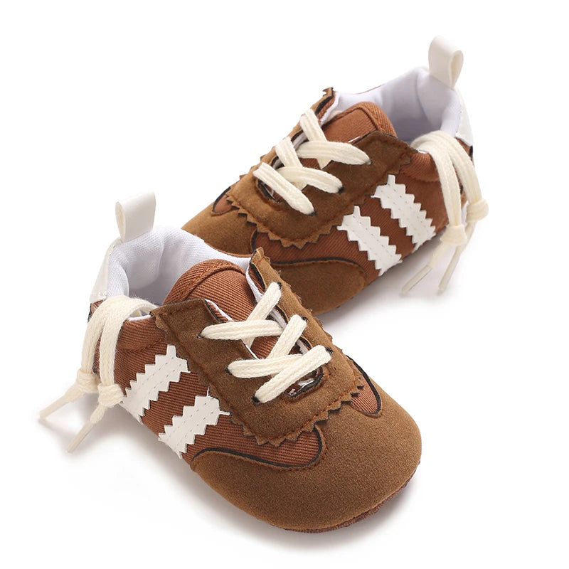 Baby Boys Girls Spring Autumn Shoes 0-1 Year First Walker Fashion Striped Rubber Soles Casual Sports Newborn