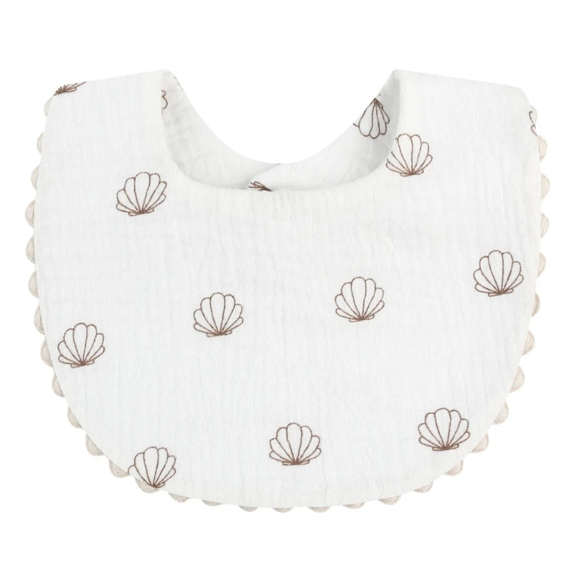 Cotton Gause Baby Bibs Solid Color Absorbent Baby Tassel Bib Newborn Burp Cloths Bandana Scarf for Kids Baby Girls Feeding Item