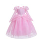 Elsa Cosplay Costume Kids Layers Deluxe Ball Gown Princess Dresses Aurora Christmas Wedding Evening Dress Girls Princess Dresses