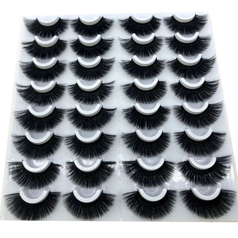 16 Pairs 3D Mink Lashes Natural False Eyelashes Dramatic Volume Fake Lashes Makeup Eyelash Extension Silk Eyelashes