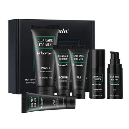 Men's Skin Care Kit - 3 in 1 Set with Face Wash, Moisturizing Cream & Eye Cream, Daily Anti-Aging & Oil Control Facial Treatment