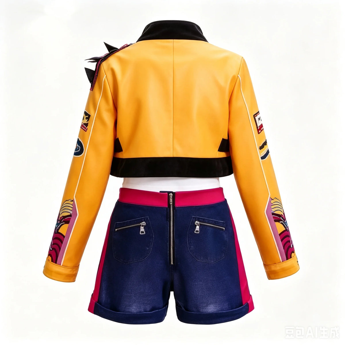 Girl 3D Print 3Pcs Role Play Dress up Music Performance Clothing Dance Costume Child Singer Cosplay Team Uniform