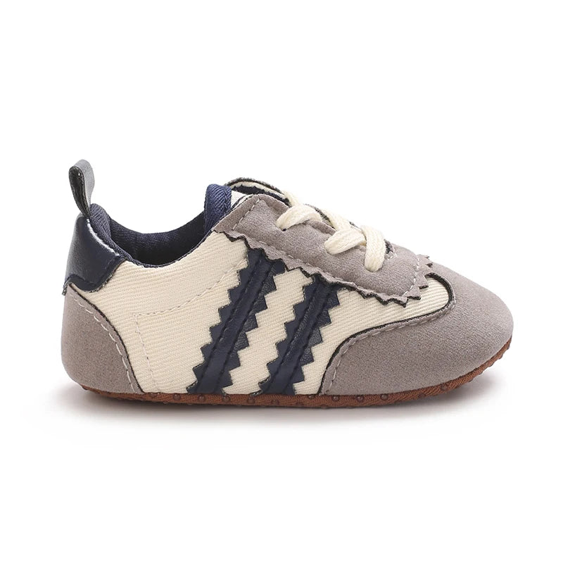 Baby Boys Girls Spring Autumn Shoes 0-1 Year First Walker Fashion Striped Rubber Soles Casual Sports Newborn