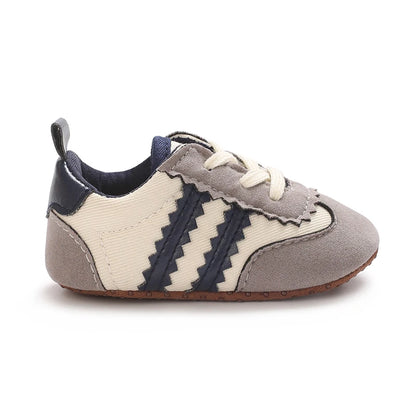 Baby Boys Girls Spring Autumn Shoes 0-1 Year First Walker Fashion Striped Rubber Soles Casual Sports Newborn