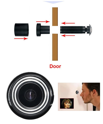 5MP Door Cat Eye IP POE Camera Mini Peephole Motion Detection Video-eye Viewer Wireless Intercom Home Security CCTV Door Cam