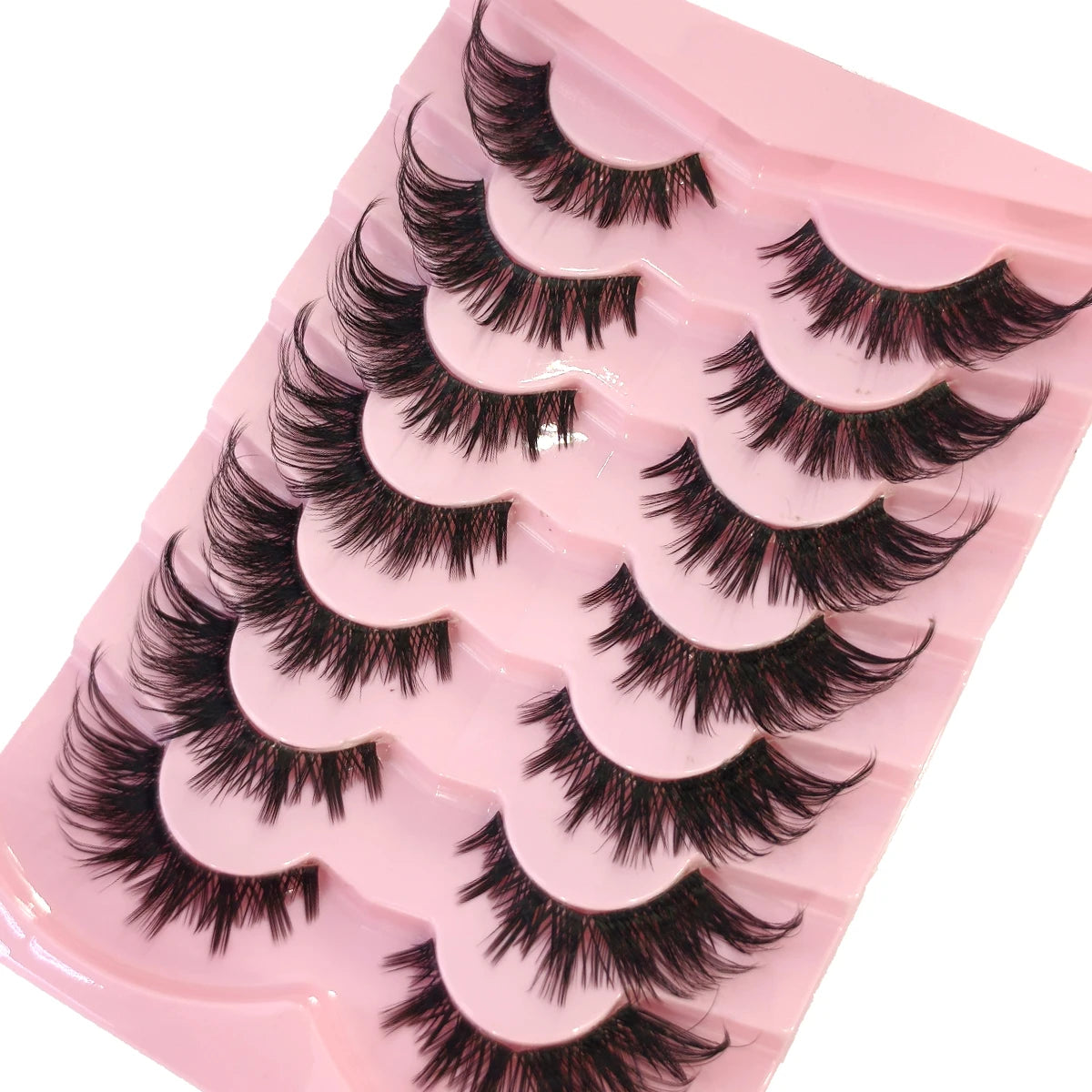 NEW 7pairs 8D Mink Lashes Natural Short False Eyelashes Mink Eyelashes 3D Mink Lashes Wispy HandMade Full Strip Lashes  Makeup