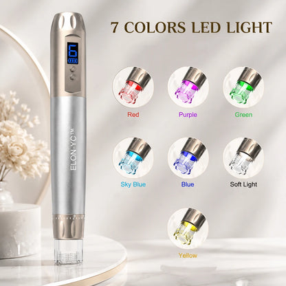 Newly ELON-YC-H6 Microneedling pen 2-in-1 beauty equipment with 10 cartridges Needle length 0.25mm