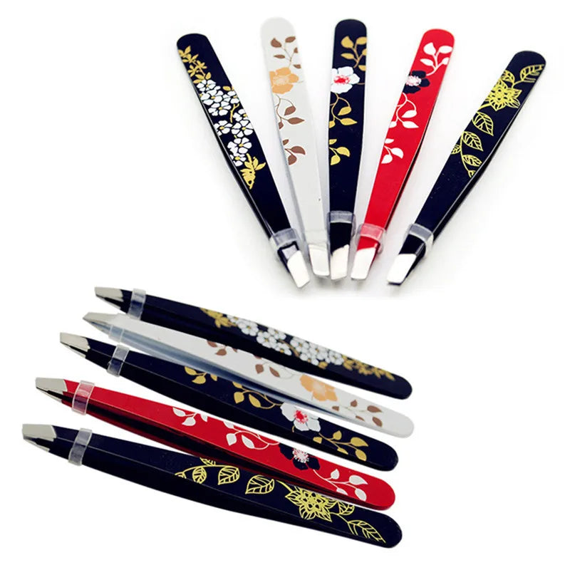 Professional Eyebrow tweezers Hair Beauty Slanted Stainless Steel Tweezer Tool