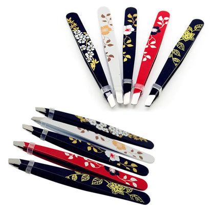 Professional Eyebrow tweezers Hair Beauty Slanted Stainless Steel Tweezer Tool