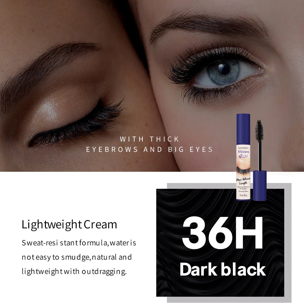 5D Waterproof Mascara Eyelashes Lengthening Long Lasting Silky Lash Black Eyelashes Extension Make Up Beauty Eye Korean Cosmetic