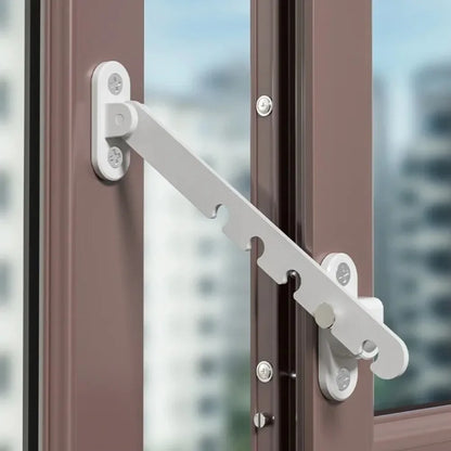 Portable Metal Window Blocking Lock Adjustable Windproof Window Limiter Blocker Multiple Gears Fixator Children Safety Lock