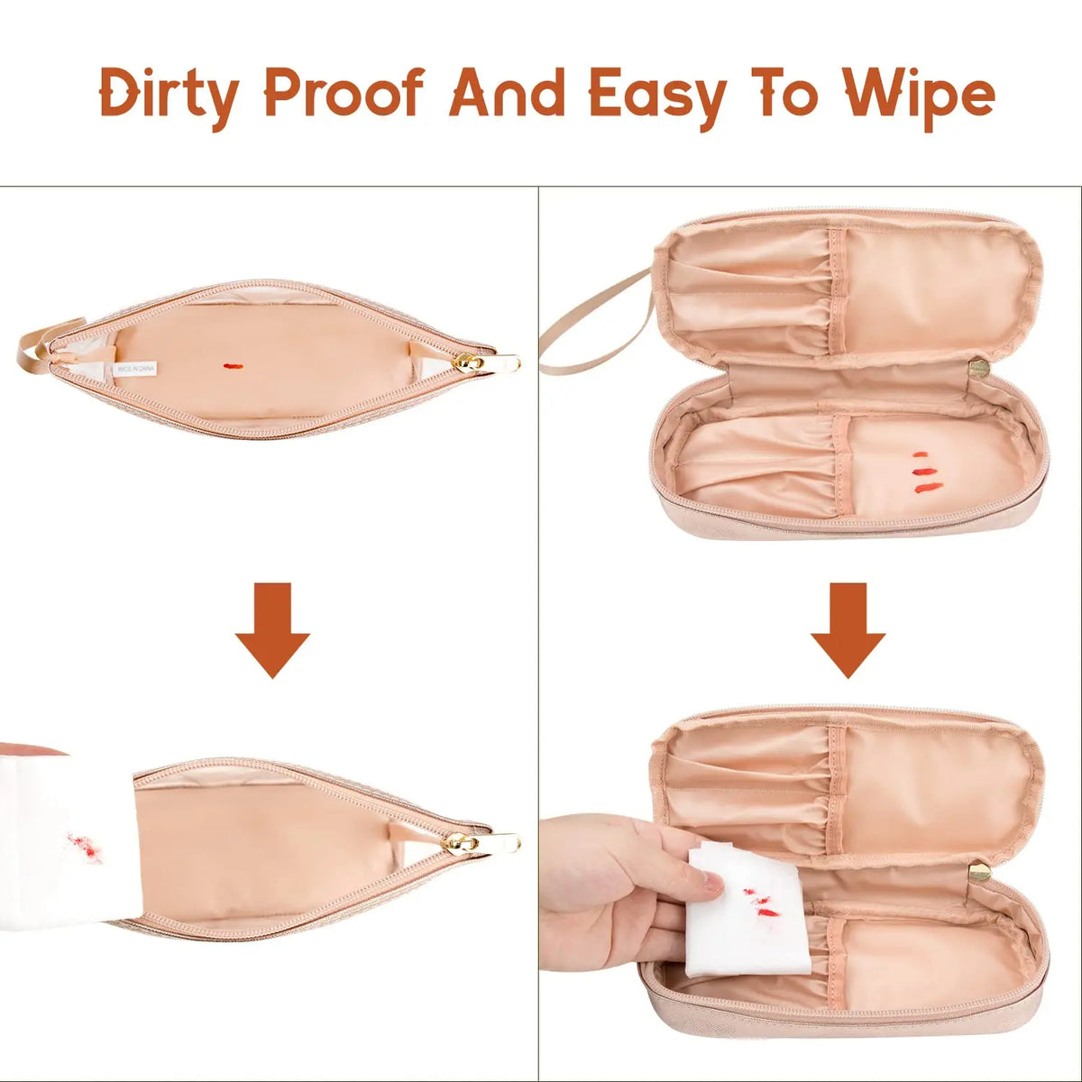  Double-Layer Large Capacity Makeup Bag, Multifunctional Wet and Dry Separation Travel Toiletry Bag, Makeup Brush Organizer