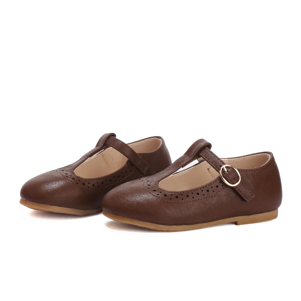 Ali Plus Kids Shoes Children Leather Flats Baby Girls Sole Brogue Performance Shoes Boys Party Mary Jane Toddler Slip On Oxfords
