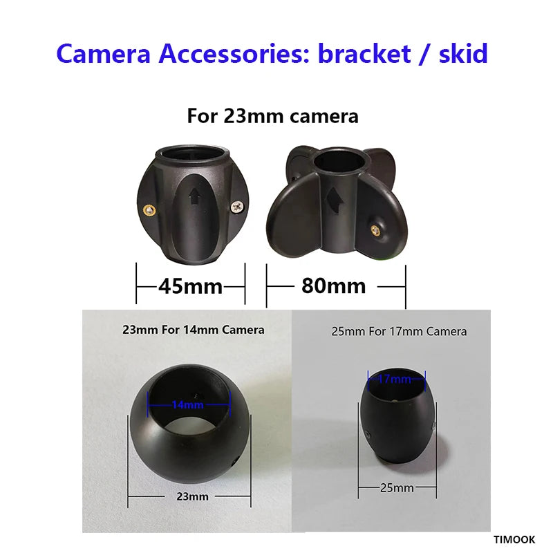 45 80mm For 23mm, 25mm For 17mm, 23mm For 14mm Skid Bracket Inspection Sewer Pipeline Endoscope Camera Head Protective Wheels