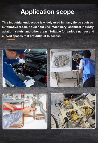 8.5/6.2/3.9mm Single Lens 1080P Endoscope 360° 2 Ways Suitable for Automotive Diesel Engine Carbon Deposition Aviation Detection