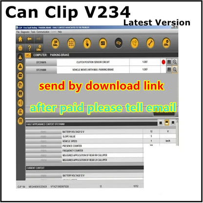 New Can Clip V234 Latest Software For Renault Can Clip OBD2 Diagnostic software+Reprog V191+Dialogys V4.72 Auto Repair Software