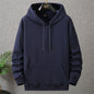 Solid Color Hoodies Men 12XL 10XL Plus Size Hoodies Autumn Winter Thick Fleece Hoodie Male Big Size 12XL Hooded Pullover Black