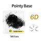 ABONNIE 500 Fans Loose Fan 6D-20D Pointy Base Premade Fans Sharp Thin Slim Medium Stem Volume Russian Eyelashes Extensions