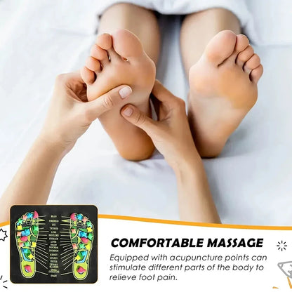 Foot Massage Mat Reflexology Walk Stone Road Acupressure Acupoint Mat For Long Sitting, Elderly & Students