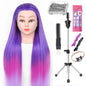 Long Hair Styling head For Hairstyle ProfessionaTraining Head Kit Mannequin Head Styling ToPractice Hot Curl lron Straighten