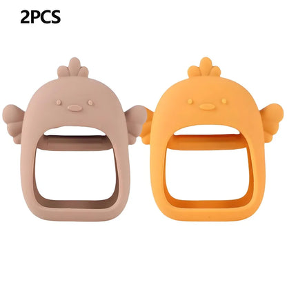 1/2pcs Silicone Teething Cute Baby Set of Hands Teether Suitable for Teething Period Baby Daily Use Anti-feeding