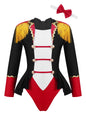 Childrens Showman Bodysuit Tassel Leotard Circus Ringmaster Cosplay Costumes Kids Girls Carnival Party Performance Jumpsuit