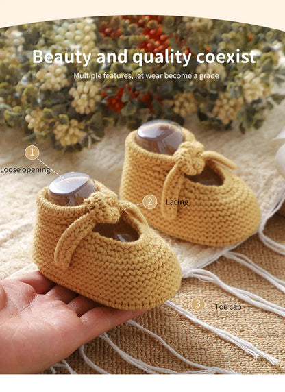 Newborn Baby Shoes Knitted Toddler Children First Bed Boots 0-18M Clothing Accessories Infant Boy Girl Footwear Fashion Shallow