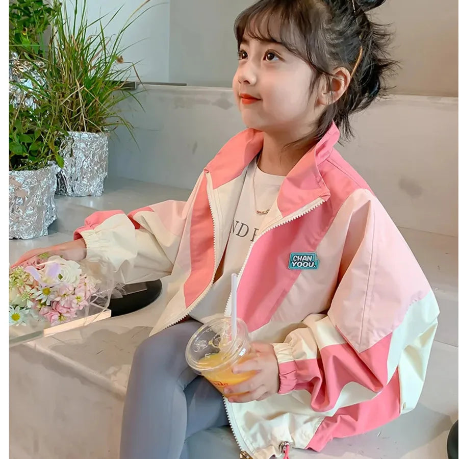 England Style Spring Autumn Cotton Girl Toddler Trench kids Windbreaker Fashion Little Girl Double Breasted Jacket Outfits
