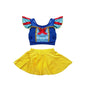 Fairy Tale Princess Swimsuit for Girls Elsa Anna Snow White Swimwear Belle Child Kids Toddler 2-8Y Bathing Suit with Skirt