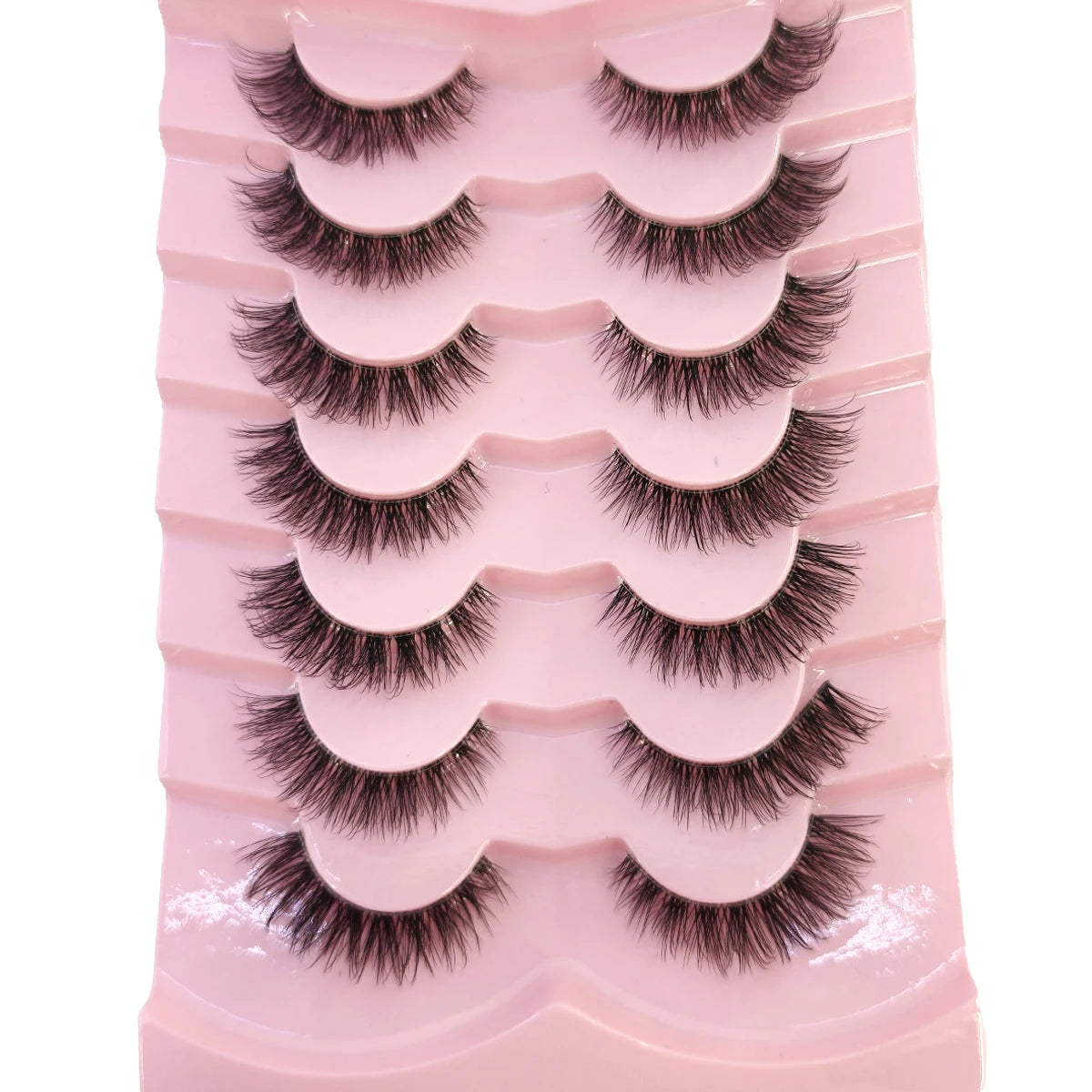 NEW 7pairs 8D Mink Lashes Natural Short False Eyelashes Mink Eyelashes 3D Mink Lashes Wispy HandMade Full Strip Lashes  Makeup