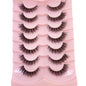 NEW 7pairs 8D Mink Lashes Natural Short False Eyelashes Mink Eyelashes 3D Mink Lashes Wispy HandMade Full Strip Lashes  Makeup
