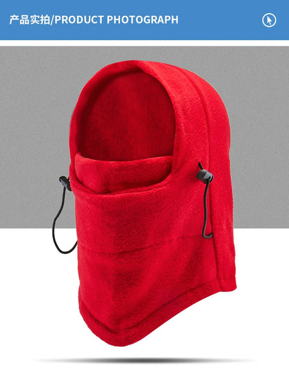 New Fashion Warm Cap Winter Men Women Hats Thermal Fleece Balaclava Hats Neck Warmer Hiking Scarves Outdoor Riding Windproof Cap