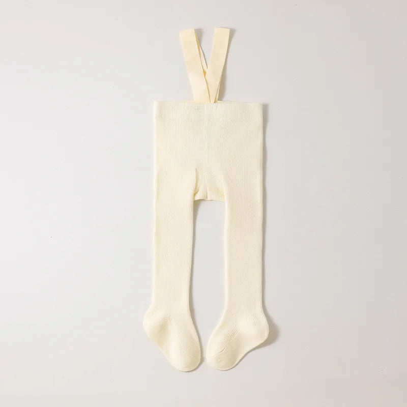 High Waist Toddler Ribbed Infant Baby Pantyhose Cotton High-Stretch Belly Cover Baby Girls Tights 0-2Y Newborn Leggings