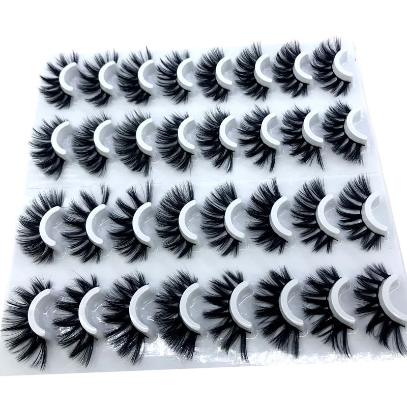 16 Pairs 3D Mink Lashes Natural False Eyelashes Dramatic Volume Fake Lashes Makeup Eyelash Extension Silk Eyelashes