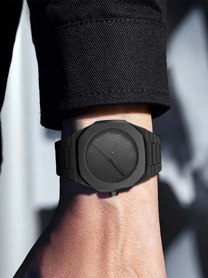 Men's Silicone Quartz Watch Casual Set Birthday Gift for Father No Box Included Fashionable Timepiece for Casual Wear