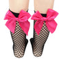 Baby Ankle High Lace Fishnet Vintage Short Socks Girl's Mesh Bow Fishnet Stockings Cute White Black Fashion Parent Child Socks