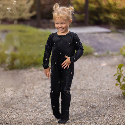 Ali Plus 2026 AW Velvet Collection Family Matching Clothing Children Long Sleeve Top Girl Dress Baby Footie High Quality Clothes