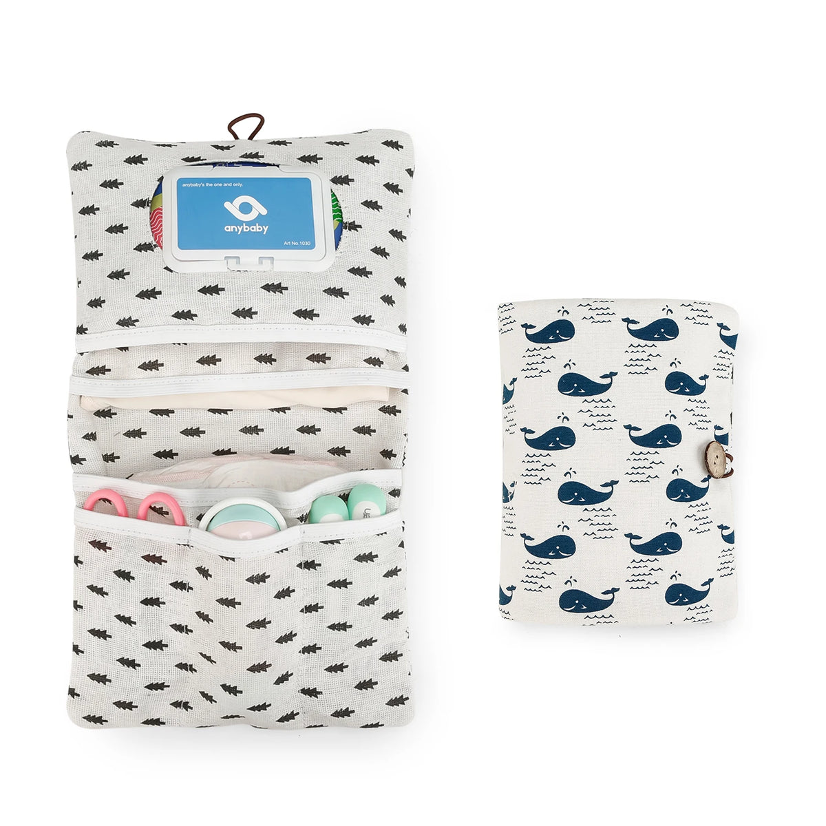 Travel Diaper Bag Diaper Compartment Diaper Organizers Diaper Holder Portable Button Diaper Container Polyester Cotton Baby Stor