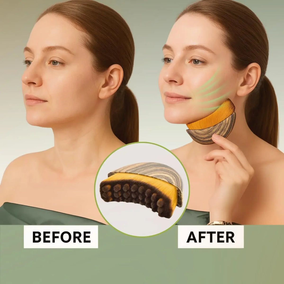 1Pc Lymphatic Drainage Face Brush With Storage Box Facial Contour Massage Brush For Face Chin Neck Skin Care Tool