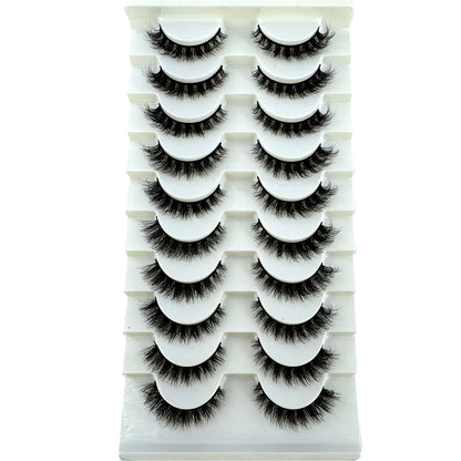 New Cat Eye Artificial Mink Eyelash 3D Curling Natural and Realistic Messy Tail Eye Extended Soft Eyelash