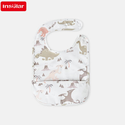 Cute Baby Bibs Toddler Bandana Bib Waterproof Sleeveless Apron PU Skin Animals Children Feeding Smock Bib Baby Stuff 0-5 Years