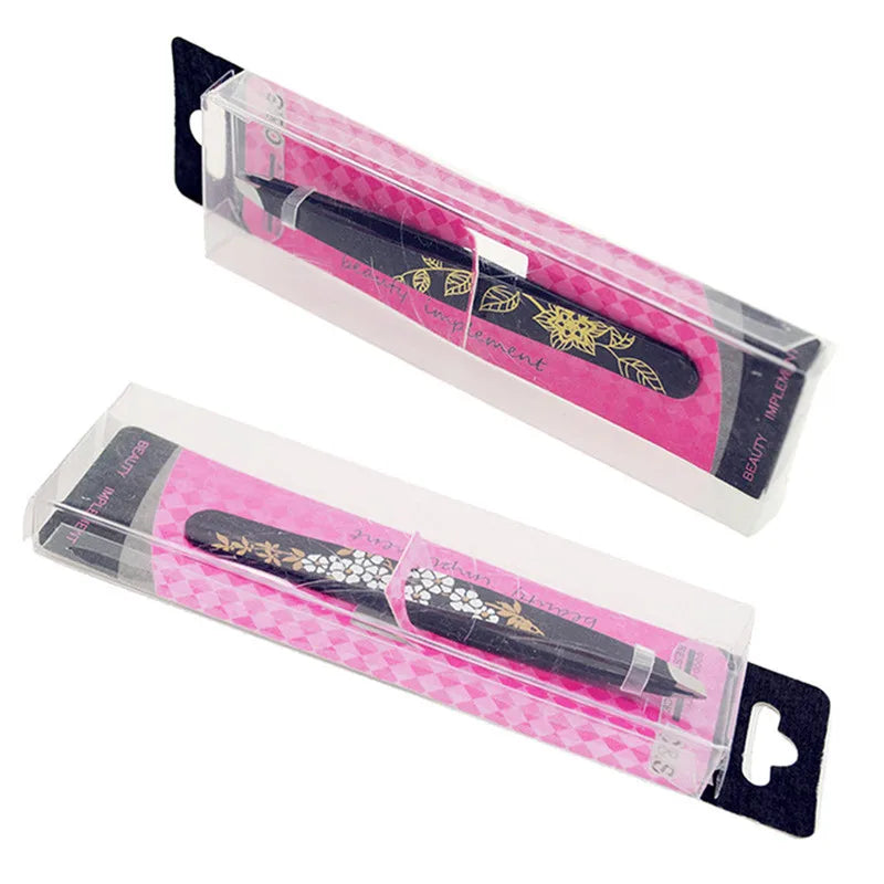 Professional Eyebrow tweezers Hair Beauty Slanted Stainless Steel Tweezer Tool