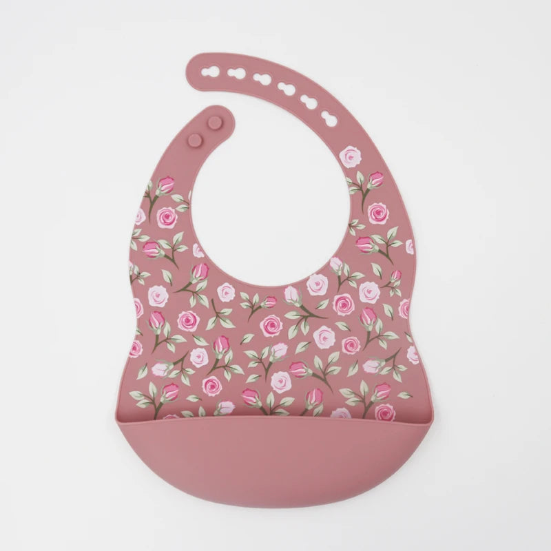 Customize Cartoon Animal Silicone Baby Bib with Name & Pattern Food-Grade Solid Feeding Bib DZ31