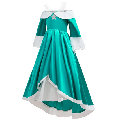 Girls New Game Movies Rosalina Peach Princess Dress Carnival Party Birthday Outfit Peach Cosplay Halloween Costume Dress