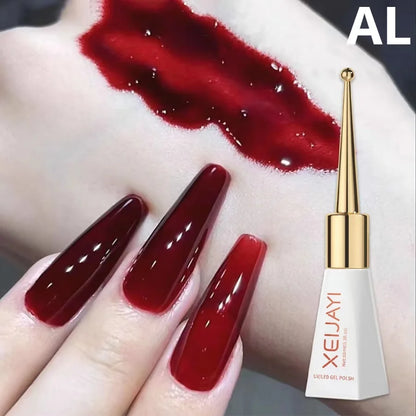 XEIJAYI Sparkling Glass Bead Cat Eye Gel Nail Polish Reflective Magnetic Gel Nude Color uv Permanent Seedling Varnish Nail Art