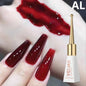XEIJAYI Sparkling Glass Bead Cat Eye Gel Nail Polish Reflective Magnetic Gel Nude Color uv Permanent Seedling Varnish Nail Art