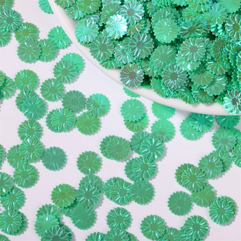 500g/bag 9mm Daisy Sequins - Glitter Flakes for Slime Filling, Nail Art & Phone Case Decor, DIY Resin Craft Accessories