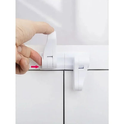 Baby Cabinet Lock for Container Anti-closing Door Blocks Drawers Children Closet Closure Security Rails Stops Plush Handle Hole