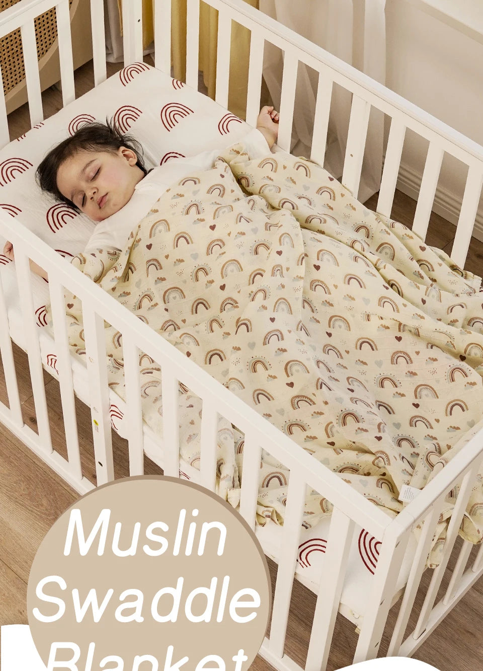 Kangobaby #My Soft Life# Solid Color Bamboo Cotton Baby Muslin Swaddle Blanket Newborn Bath Towel Infant Quilt Size 120x110cm