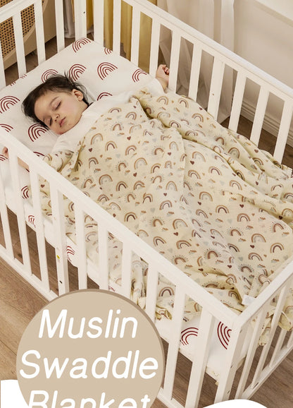 Kangobaby #My Soft Life# Solid Color Bamboo Cotton Baby Muslin Swaddle Blanket Newborn Bath Towel Infant Quilt Size 120x110cm